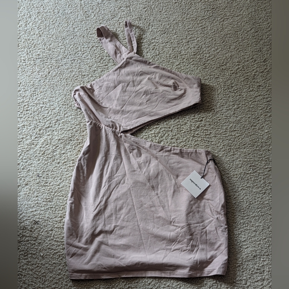 New with Tags Superdown Beige Cutout Mini Dress Size XL